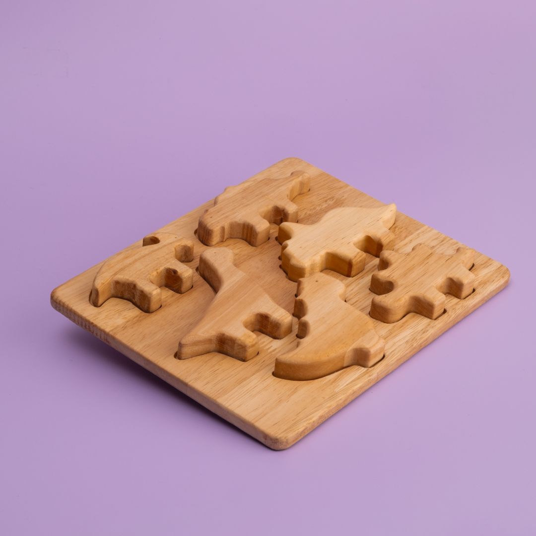 Dino Stack Mini+ (Set of 6 Stackers + 1 Puzzle Board)