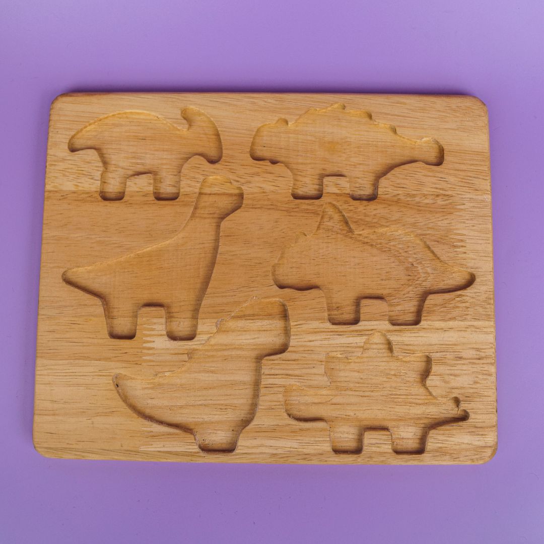 Dino Stack Mini+ (Set of 6 Stackers + 1 Puzzle Board)