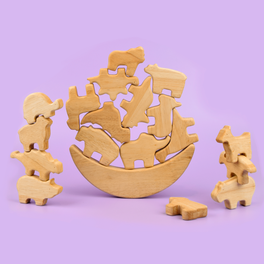 Animal + Dino Stacker Balance Set (19 pcs)