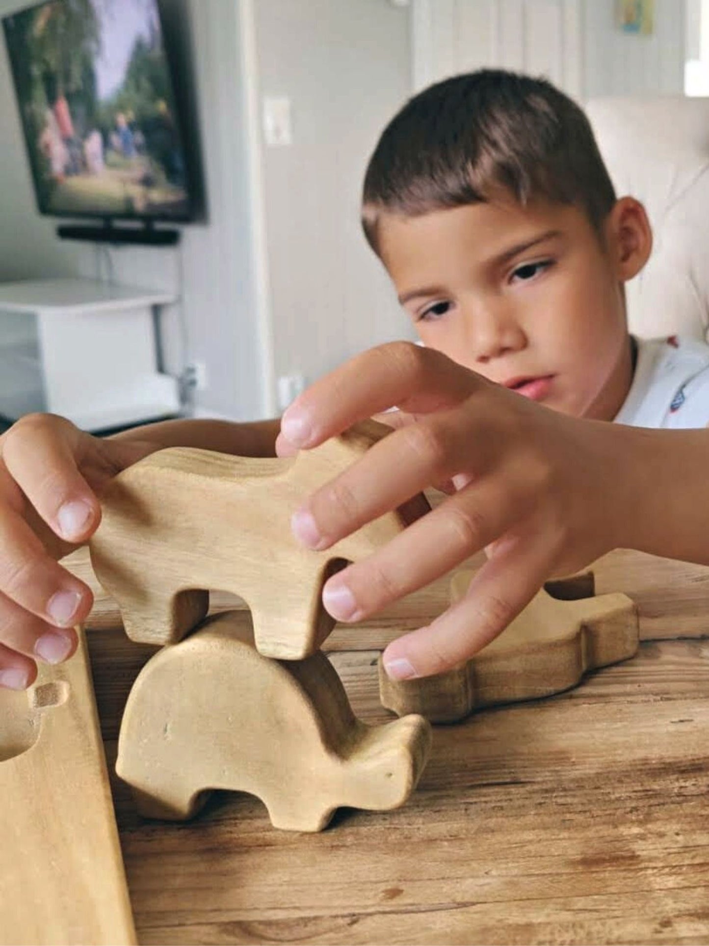 Esle : Wooden Animals Stacking Toy (Set of 4)