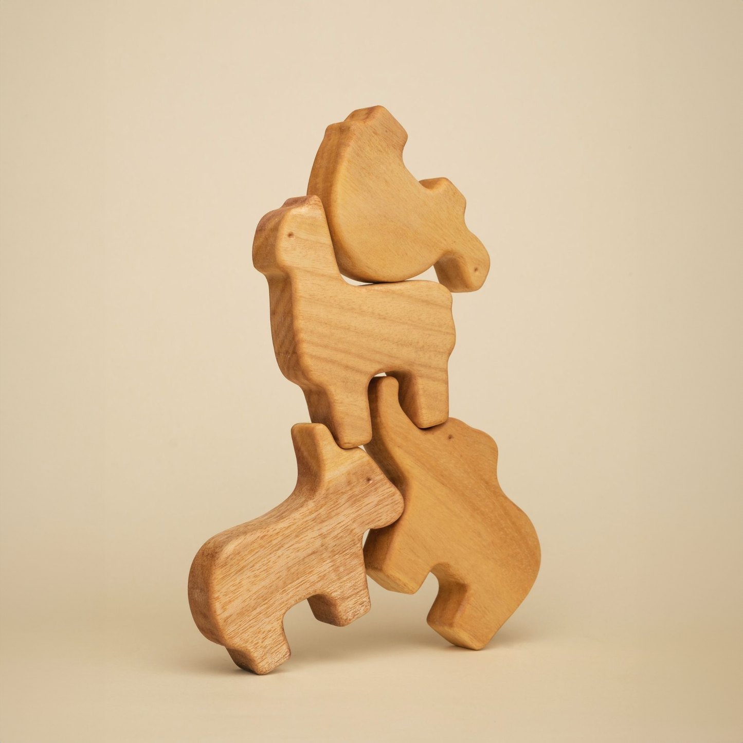 Esle : Wooden Animals Stacking Toy (Set of 4)