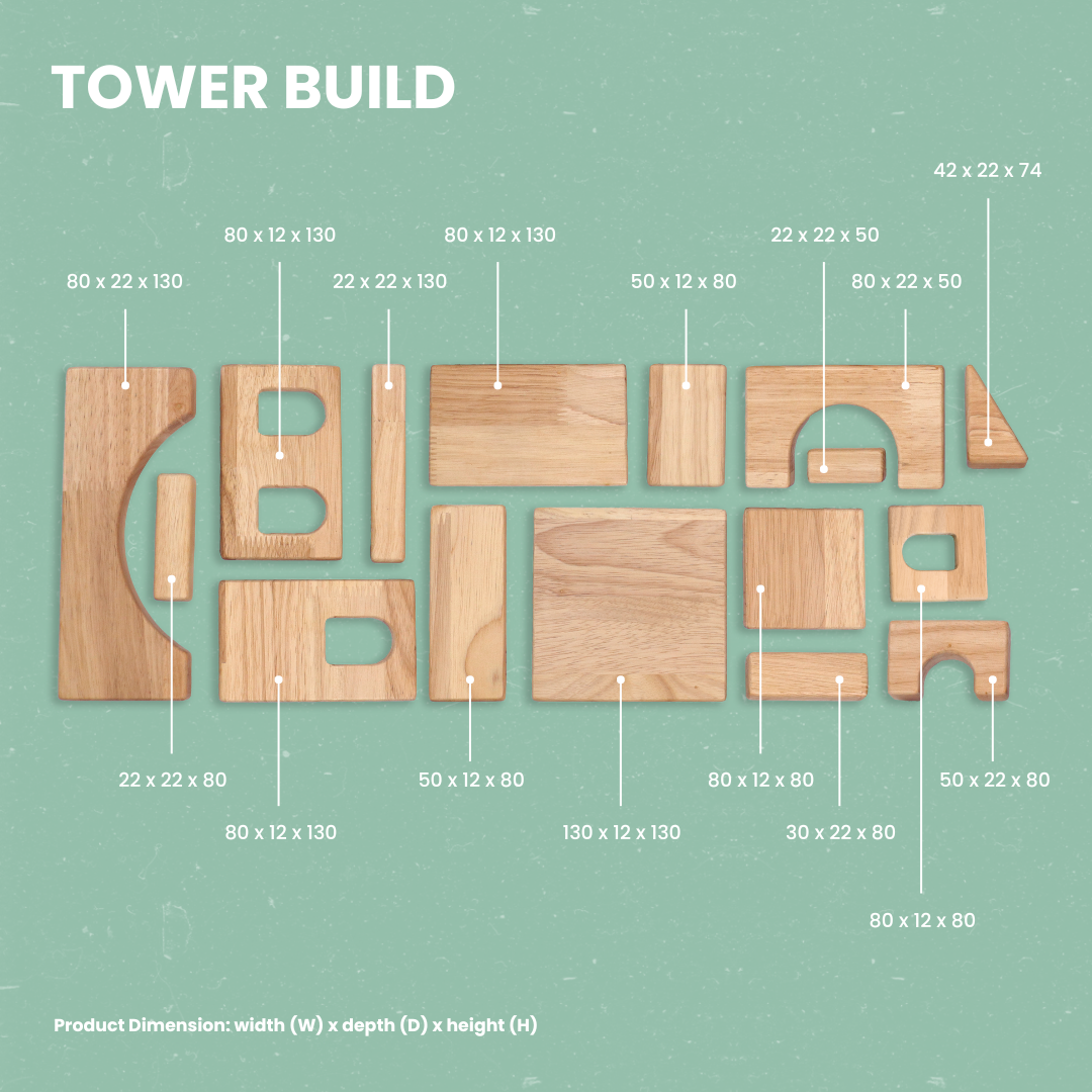 Tower Build - Play System (23 - 83 pcs)